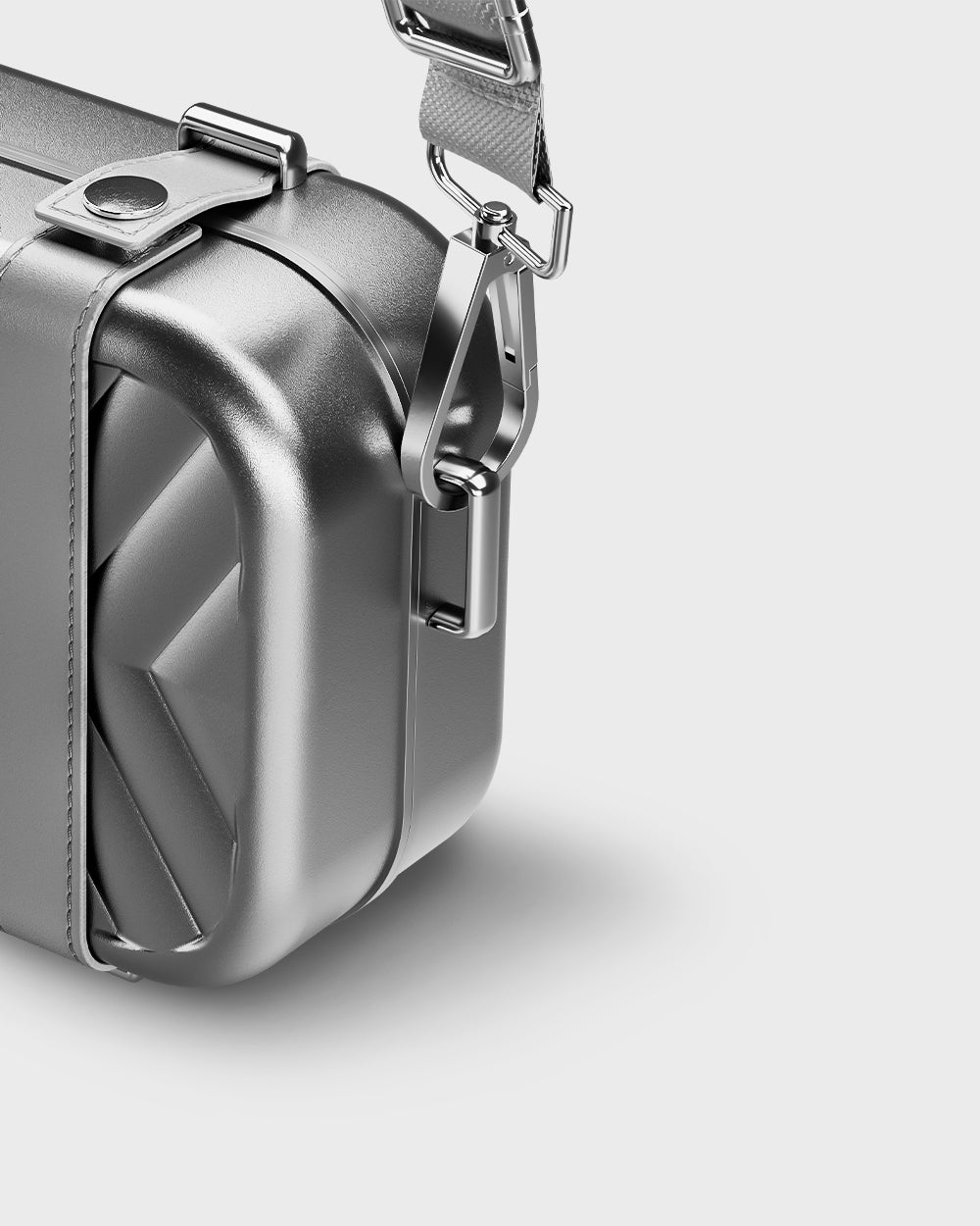 Sidekick - Aluminium Crossbody Bag - Silver