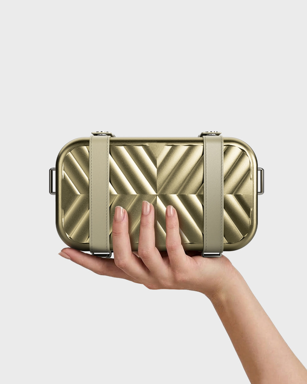 Sidekick - Aluminium Crossbody Bag - Champagne