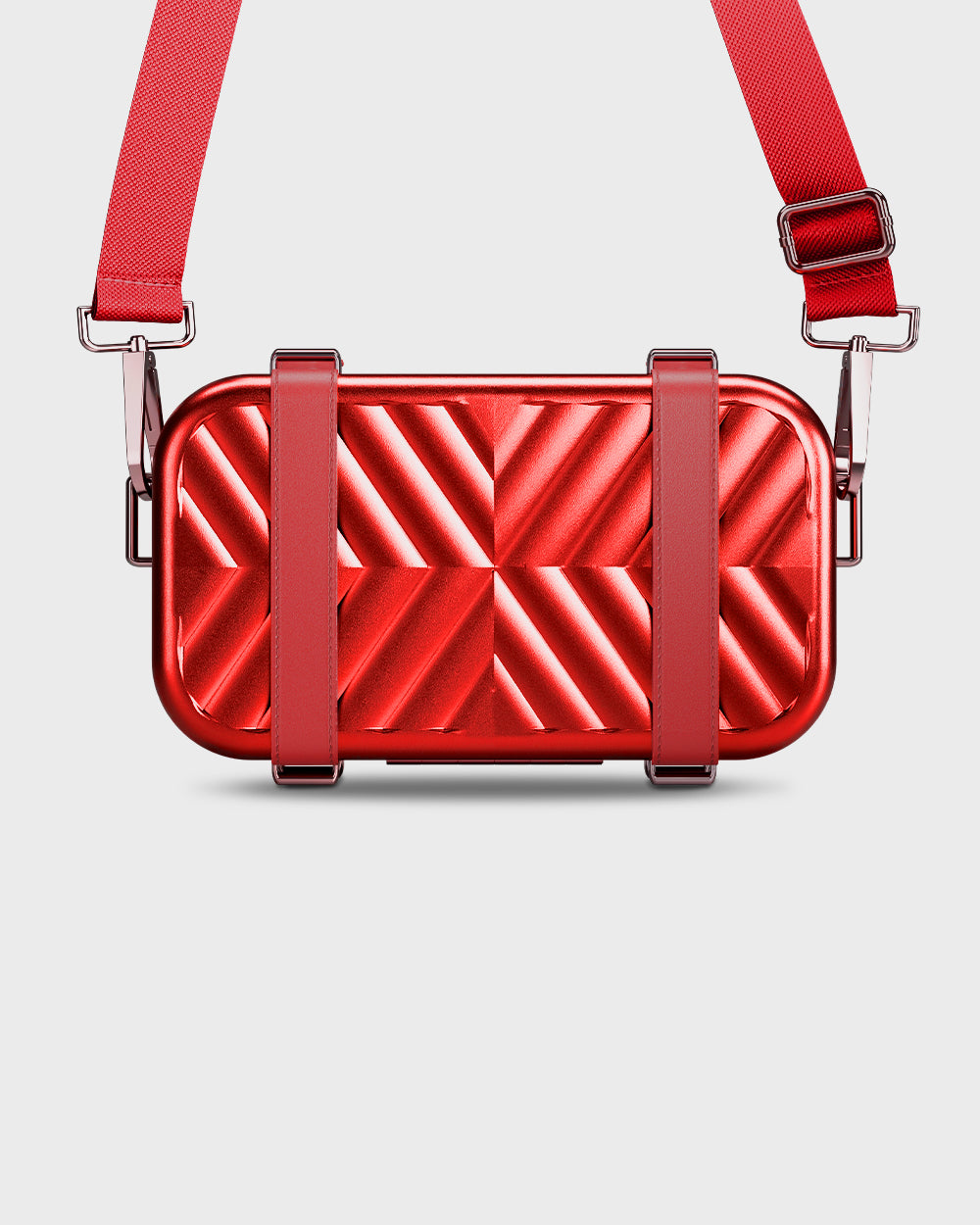 Sidekick - Aluminium Crossbody Bag - Red