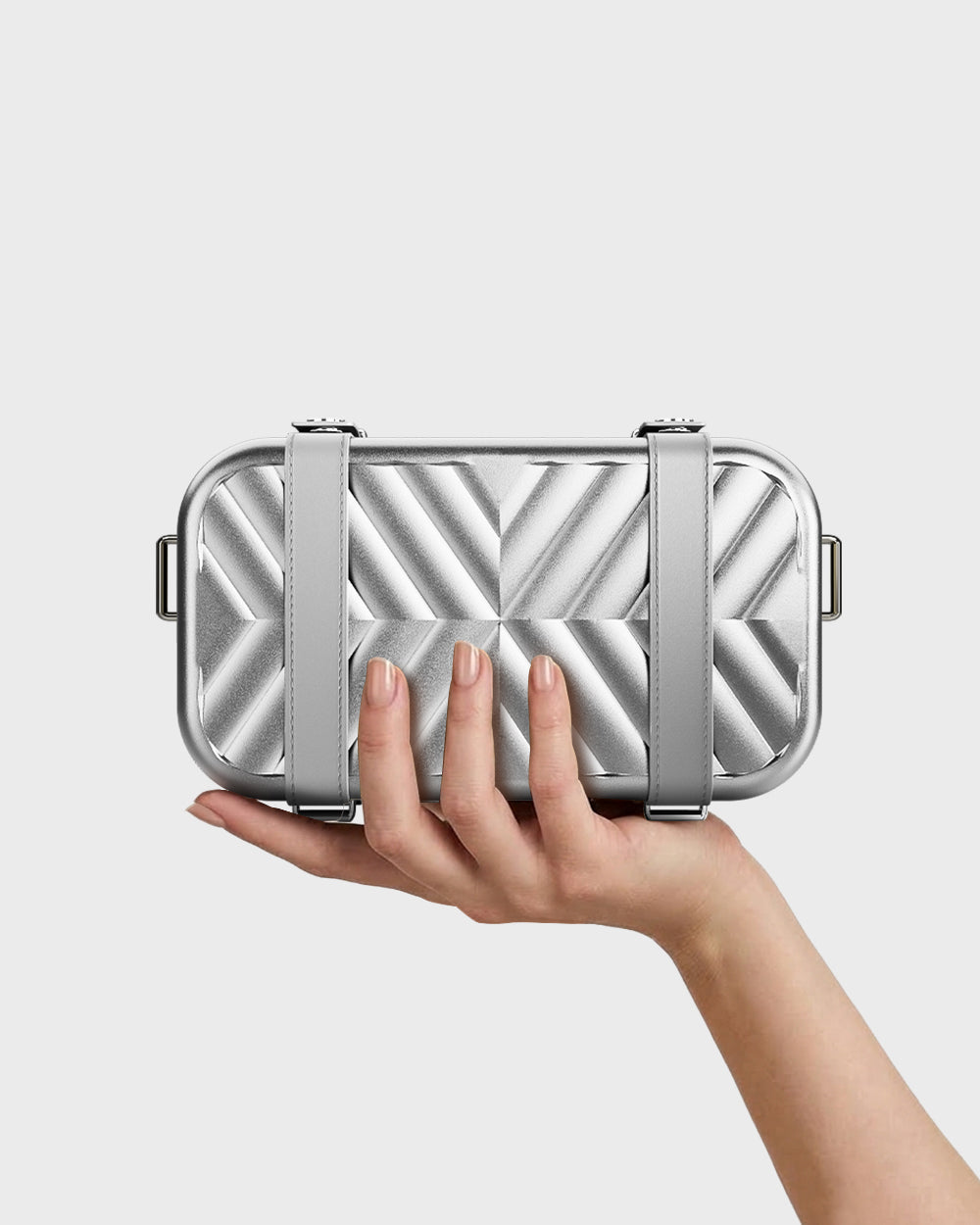 Sidekick - Aluminium Crossbody Bag - Silver