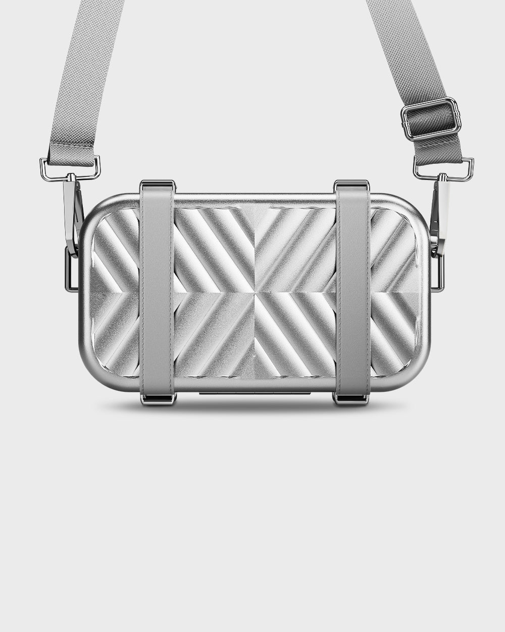 Sidekick - Aluminium Crossbody Bag - Silver